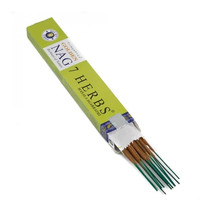 Seven Herbs Incense Sticks Vijayshree Golden 15g