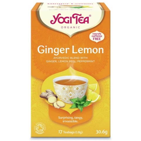 Ingvera tēja ar citronu Ginger Lemon, Yogi Tea, organiska, 17 paciņas
