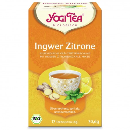 Tea Ginger Lemon, Yogi Tea, organic, 17 sachets