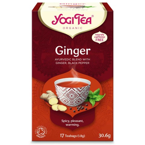 Ingvera tēja ar pipariem Ingvers, Yogi Tea, organiska, 17 paciņas