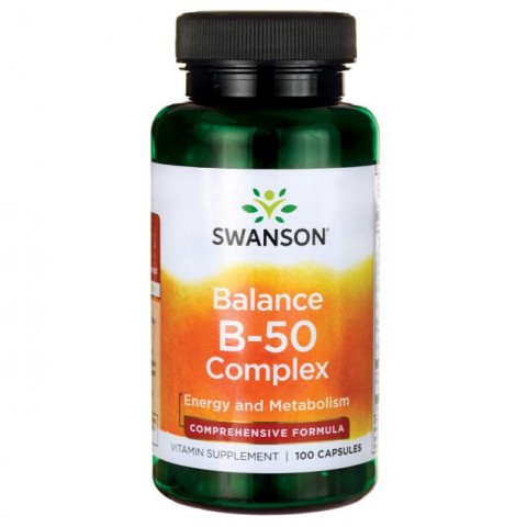 B vitamīnu komplekss, Swanson, 500 mg, 100 kapsulas