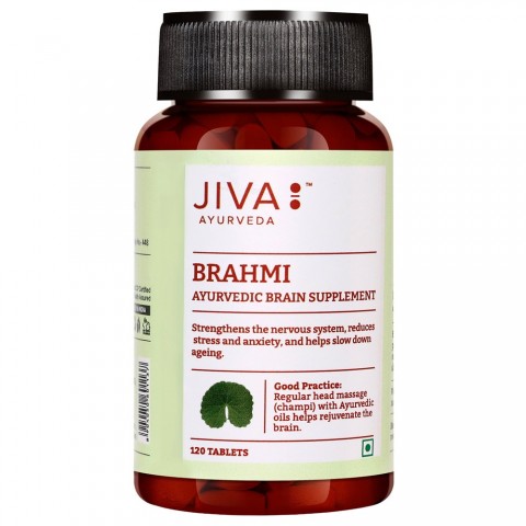 Uztura bagātinātājs Brahmi, Jiva Ayurveda, 440mg, 120 tabletes