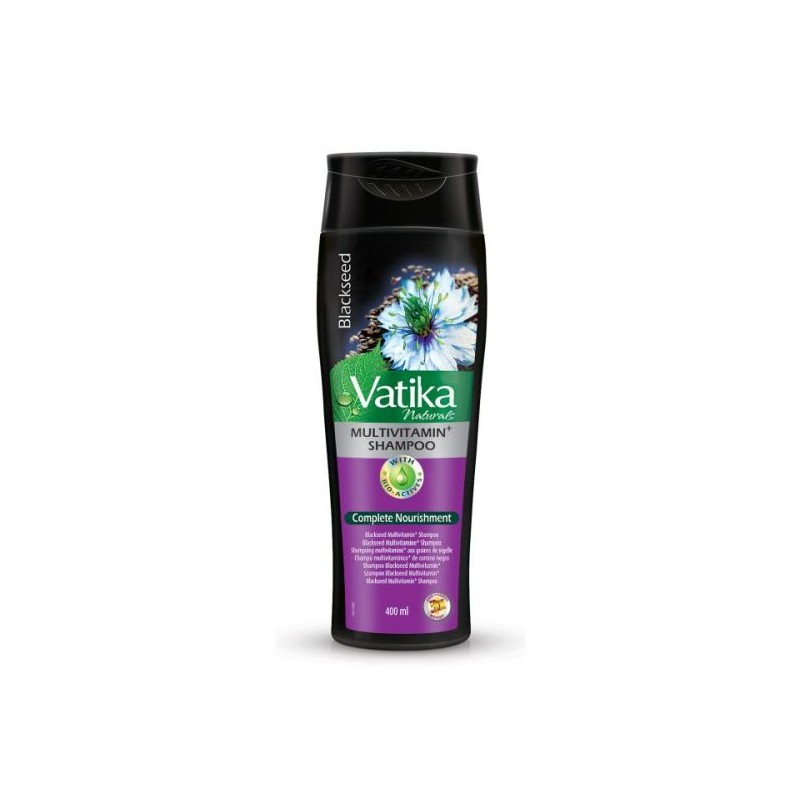 Šampūns ar melnajiem graudiem pret matu izkrišanu, Dabur Vatika, 400 ml