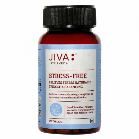 Uztura bagātinātājs Stress Free, Jiva Ayurveda, 120 tabletes
