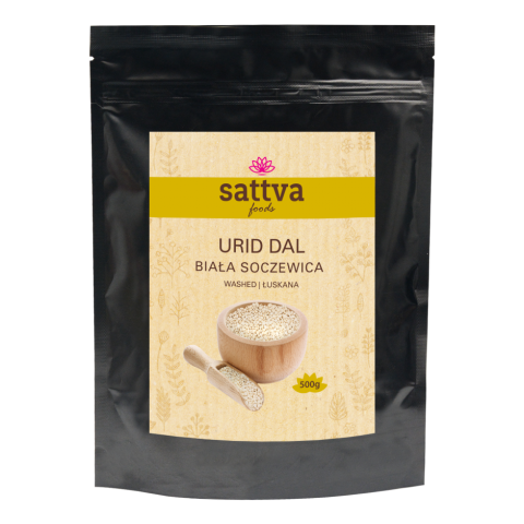 Urid Dal pupiņas, mazgātas, Sattva Foods, 500 g