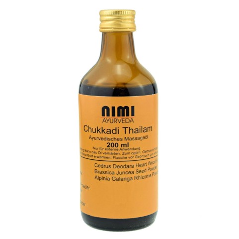 Ājurvēdas masāžas eļļa Chukkadi Thailam, Nimi Ayurveda, 200 ml