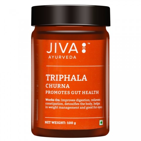 Ājurvēdas trīs augļu pulvera maisījums Triphala Churna, Jiva Ayurveda, 100g