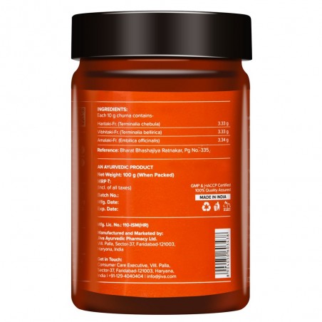 Ājurvēdas trīs augļu pulvera maisījums Triphala Churna, Jiva Ayurveda, 100g