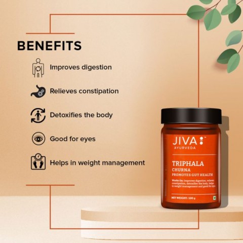 Ājurvēdas trīs augļu pulvera maisījums Triphala Churna, Jiva Ayurveda, 100g