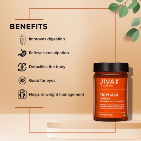 Ājurvēdas trīs augļu pulvera maisījums Triphala Churna, Jiva Ayurveda, 100g