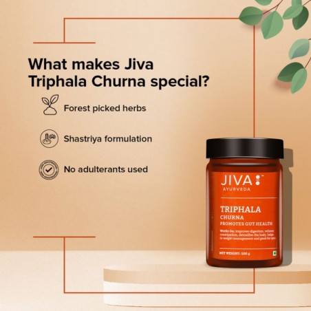 Ājurvēdas trīs augļu pulvera maisījums Triphala Churna, Jiva Ayurveda, 100g