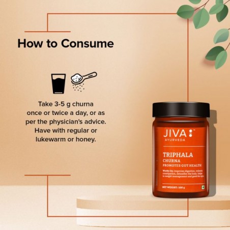 Ājurvēdas trīs augļu pulvera maisījums Triphala Churna, Jiva Ayurveda, 100g