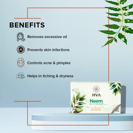 Мыло для проблемной кожи Neem Soap, Jiva Ayurveda, 100г