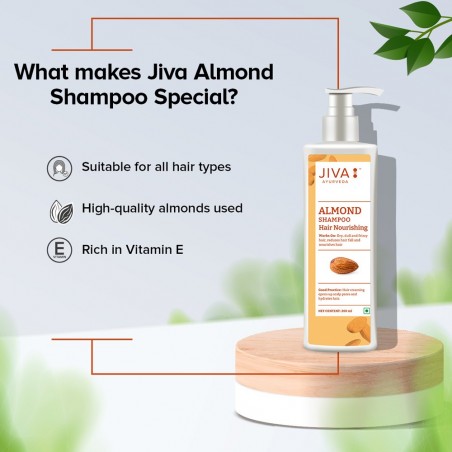 Shampoo with almonds, Jiva Ayurveda, 200ml