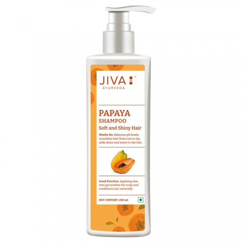 Barojošs šampūns Papaya, Jiva Ayurveda, 200ml