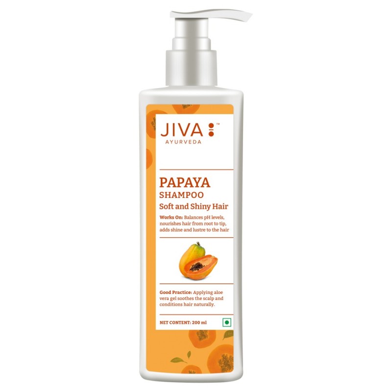 Barojošs šampūns Papaya, Jiva Ayurveda, 200ml