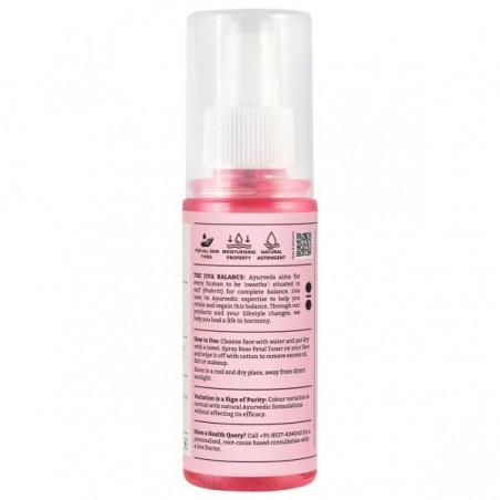 Rožu ziedlapu toniks Rose Petal Water, Jiva Ayurveda, 100ml