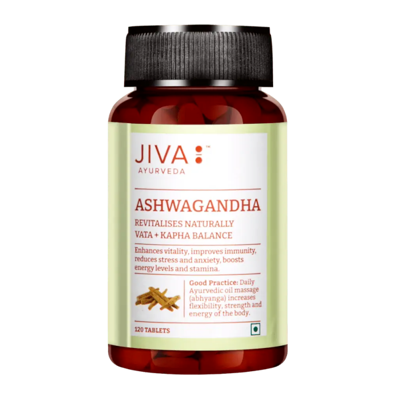 Ashwagandha, Jiva Ayurveda, 120 tabletes
