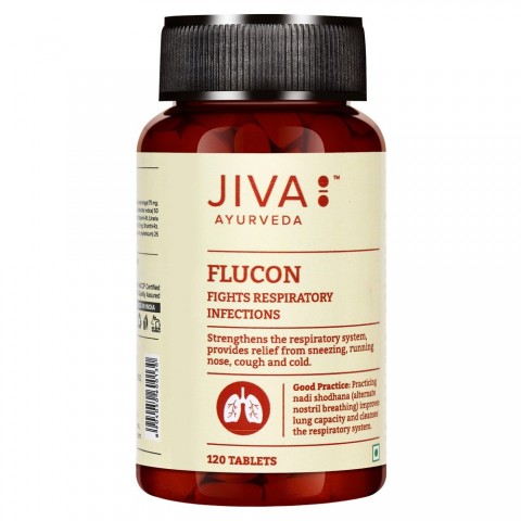 Uztura bagātinātājs Flucon, Jiva Ayurveda, 120 tabletes