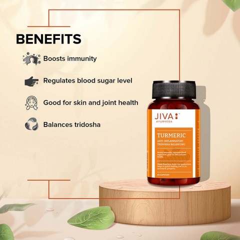 Turmeric with Amla, Jiva Ayurveda, 60 capsules