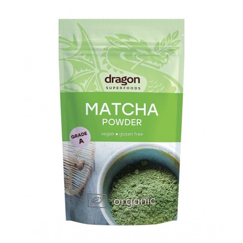 Matcha tea powder Grade A, organic, Dragon Superfoods, 100g