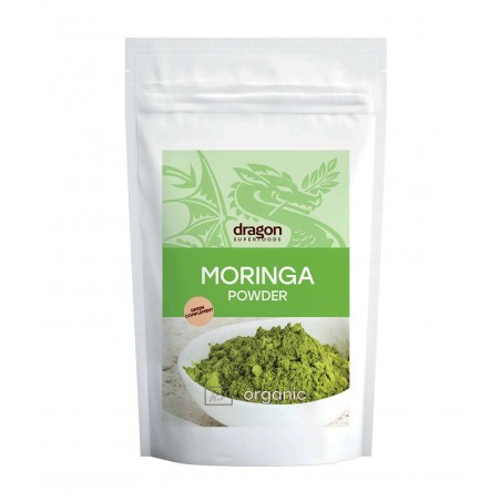 Moringa powder, organic, Dragon Superfoods, 200g