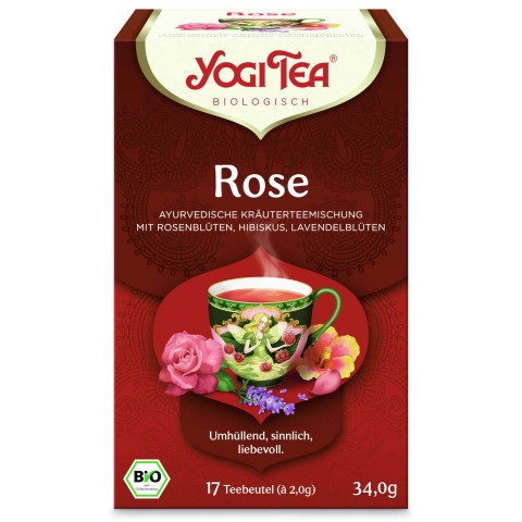 Garšvielu tēja Rose, Yogi Tea, organiska, 17 maisiņi
