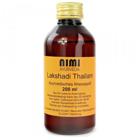 Nomierinoša ķermeņa masāžas eļļa Lakshadi Thailam, Nimi Ayurveda, 200 ml