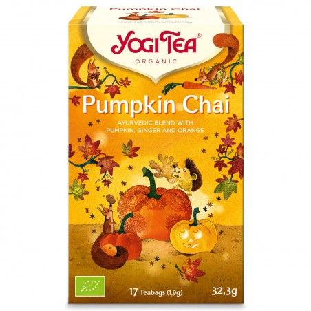 Garšvielu tēja Pumpkin Chai, Yogi Tea, organiska, 17 maisiņi