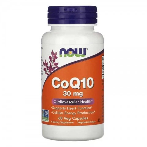 Uztura bagātinātājs CoQ10 30mg, NOW, 60 kapsulas