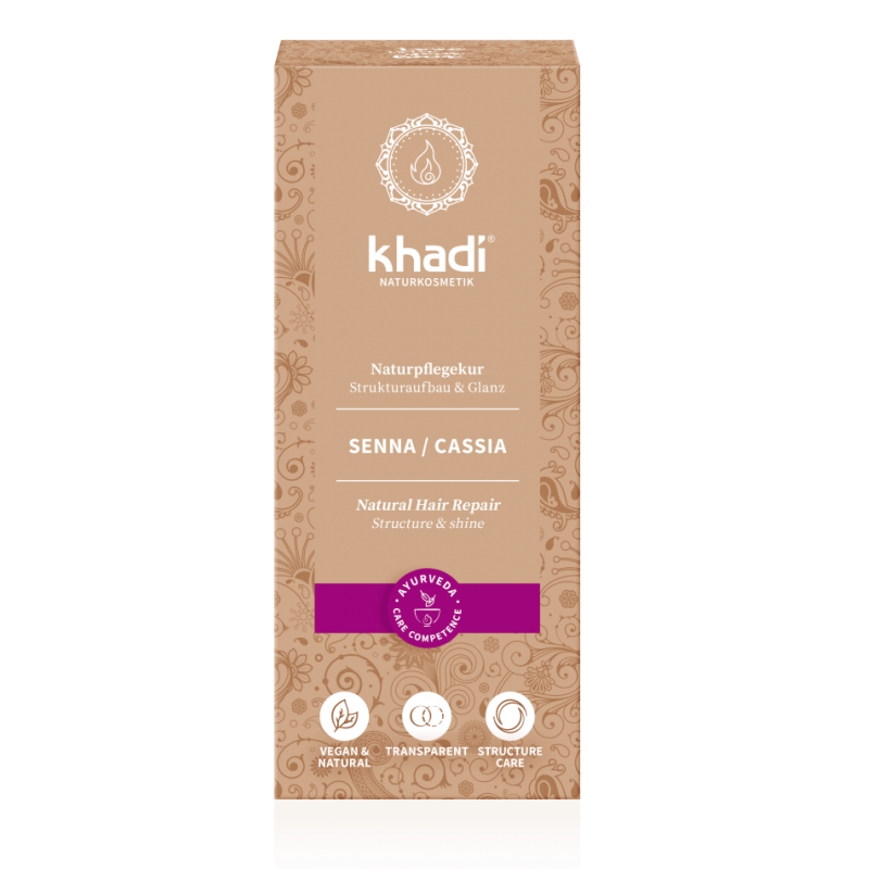 Vegetable colorless hair dye SENNA / CASSIA, Khadi Naturprodukte, 100g Vegetable colorless hair dye SENNA / CASSIA, Khadi Naturprodukte, 100g