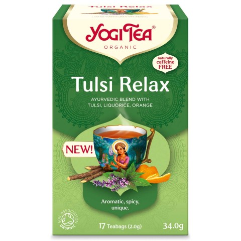 Garšvielu tēja Tulsi Relax, Yogi Tea, 17 maisiņi