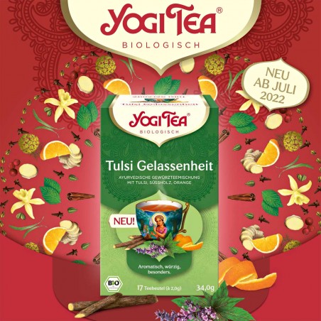 Garšvielu tēja Tulsi Relax, Yogi Tea, 17 maisiņi