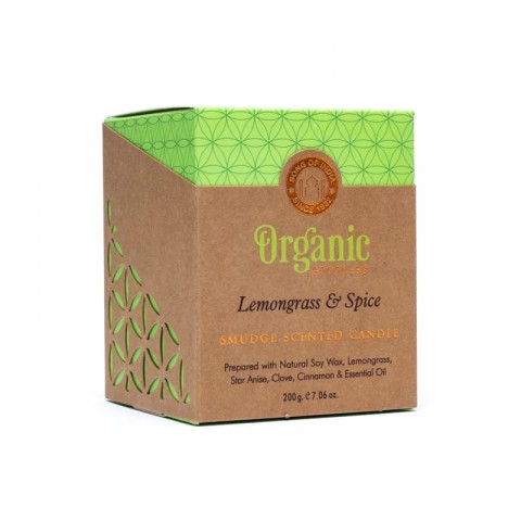 Scented soy wax candle Lemongrass & Spice, Organic Goodness