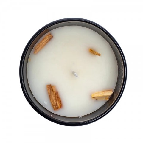 Scented soy wax candle Palo Santo & Cedar, Organic Goodness