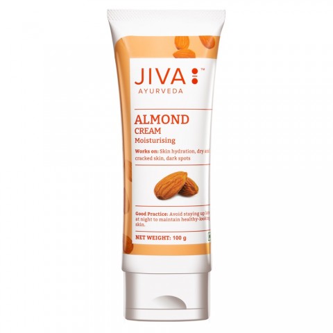 Mitrinošs sejas ādas krēms Almond Cream, Jiva Ayurveda, 100g