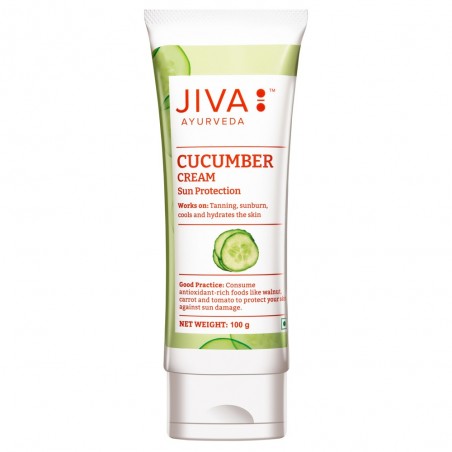 Sun protection face cream Cucumber SPF30, Jiva Ayurveda, 100g