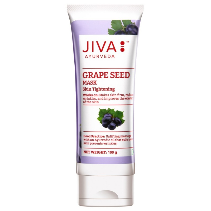 Moisturizing and regenerating face mask with grape seeds Grape Seed, Jiva Ayurveda, 100g