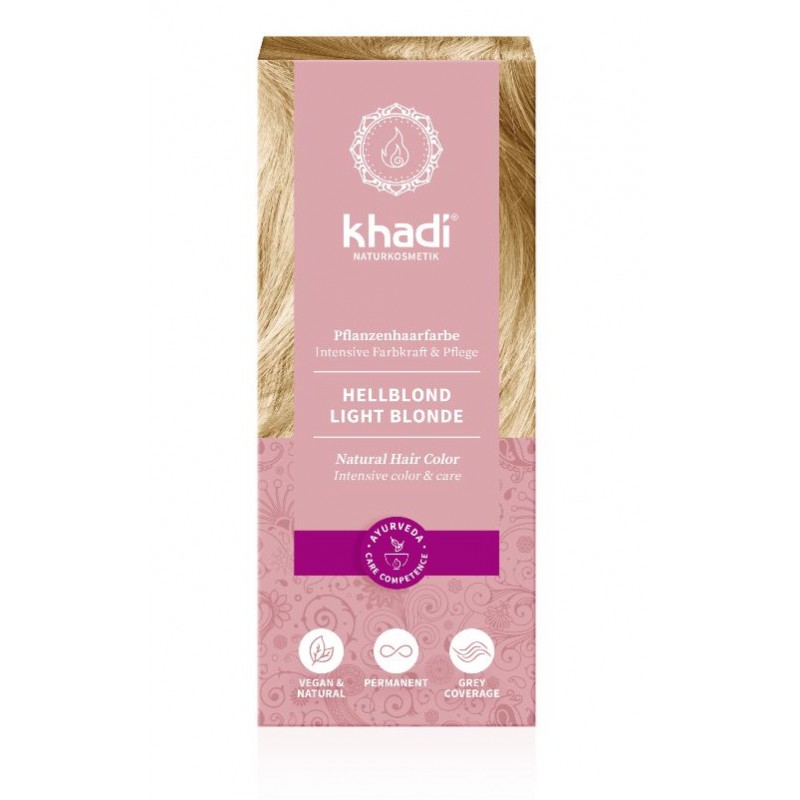 Vegetable light or gray hair dye Light Blonde, Khadi Naturprodukte, 100g
