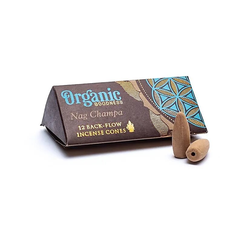 Конусы обратного потока Nag Champa, Organic Goodness, 12 шт.