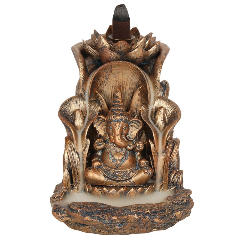 Backflow Waterfall Effect Holder Bronze Ganesha