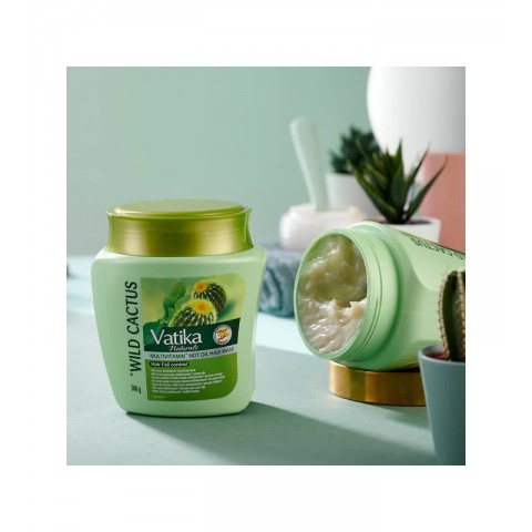 Масляная маска для секущихся волос Wild Cactus, Dabur Vatika, 500 г