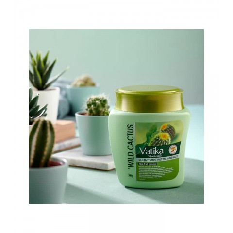 Hot oil mask for flyaway hair Wild Cactus, Dabur Vatika, 500 g