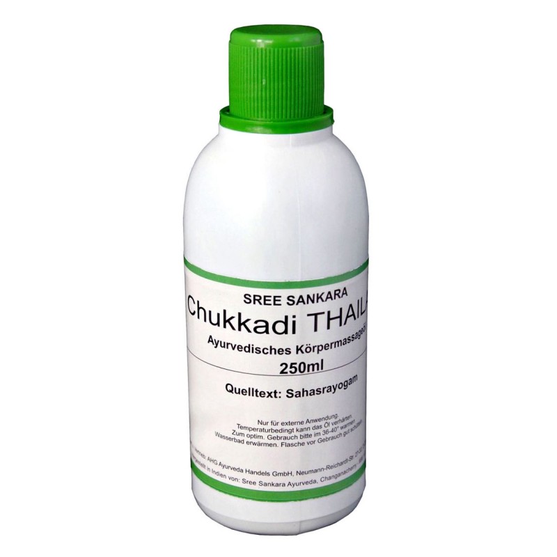 Ajūrvēdas masāžas eļļa Chukkadi Thailam, Sree Sankara, 250 ml