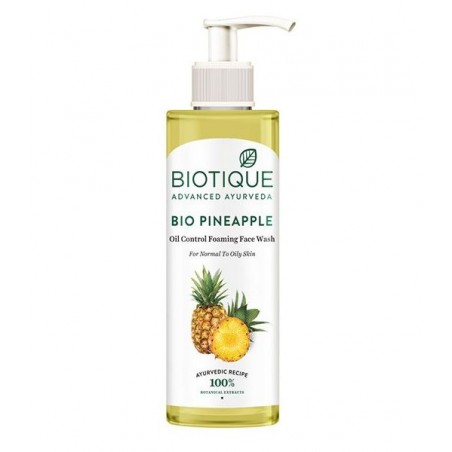 Bio Pineapple Oil Control Foaming Facial Wash, Biotique, 200ml