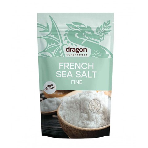 Franču jūras sāls, smalka, bioloģiska, Dragon Superfoods, 500g