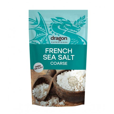 Franču jūras sāls, rupja, organiskā, Dragon Superfood, 500g