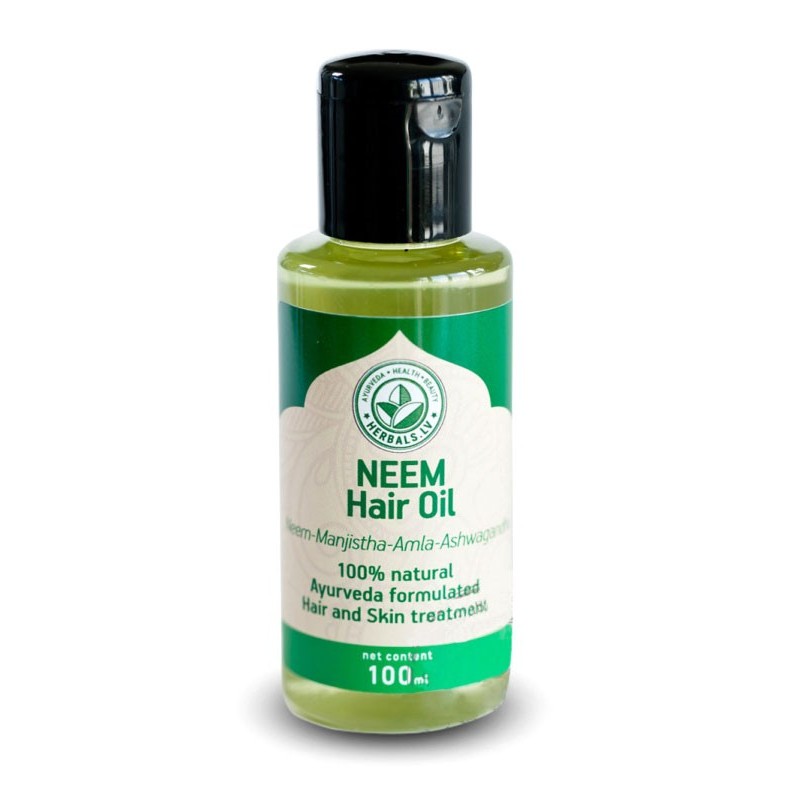 Neem hair oil with ashwagandha and sandalwood, Herbals, 100ml