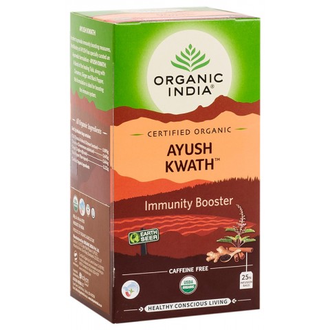 Ayurvedic Tea Tulsi Ayush Kwath, Organic India, 25 packets