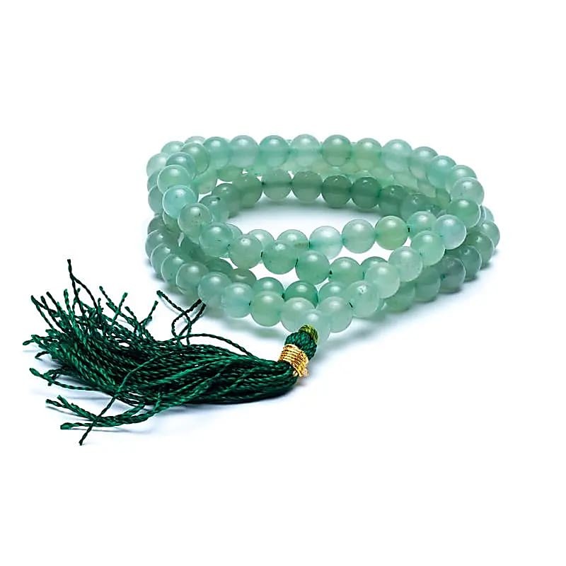 Aventurine beads Mala AA quality, 108 beads + bag